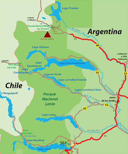 Lago Tromen y Volcán Lanín